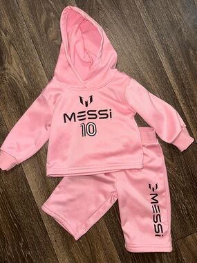Messi Pink Hoodie & Jogger Set